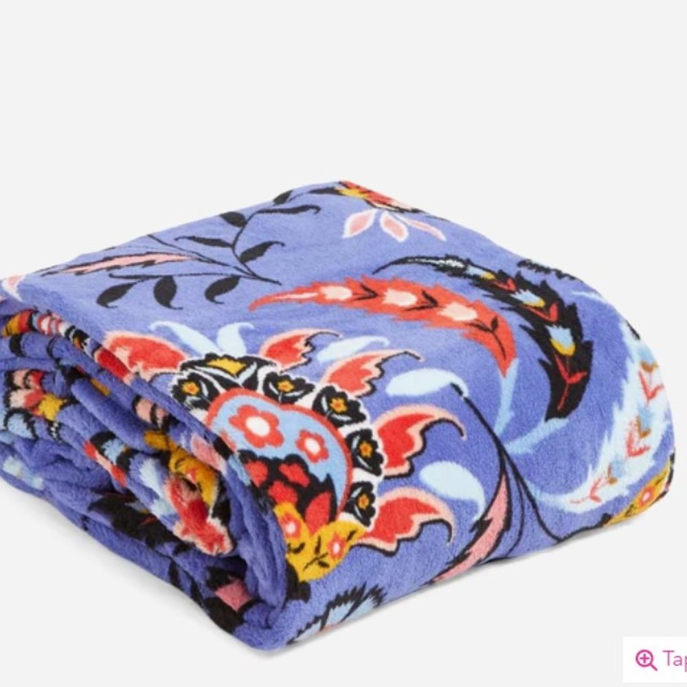 VB Soft Throw Blanket - Mural Garden NWT